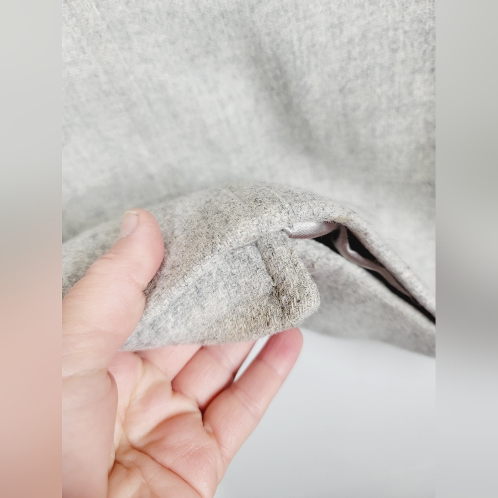 J Crew Gray Italian Cloth NELLO GORI Wool Coat, Size 12 - Picture 4 of 7